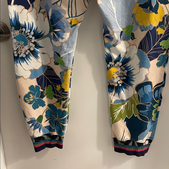 JW LOS ANGELES Johnny Was LARGE Multicolor Floral Pockets JOGGERS SWEATPANTS - Picture 11 of 12